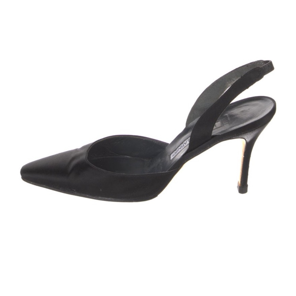 Manolo Blahnik Satin Slingback Heels